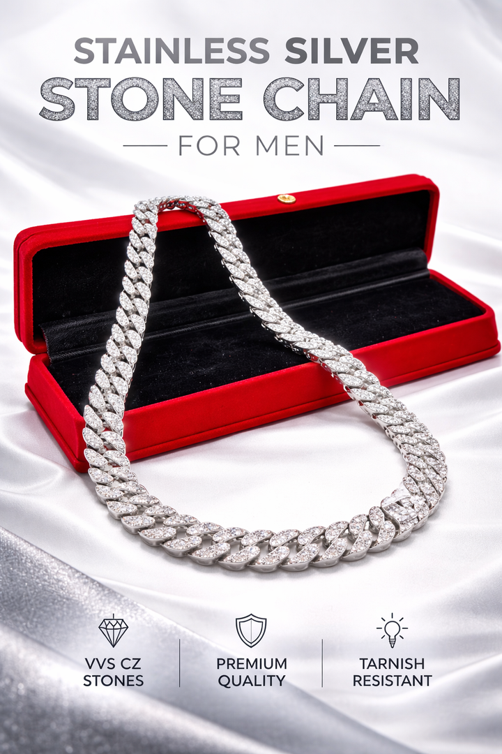 Gold stone chain best quality for men's