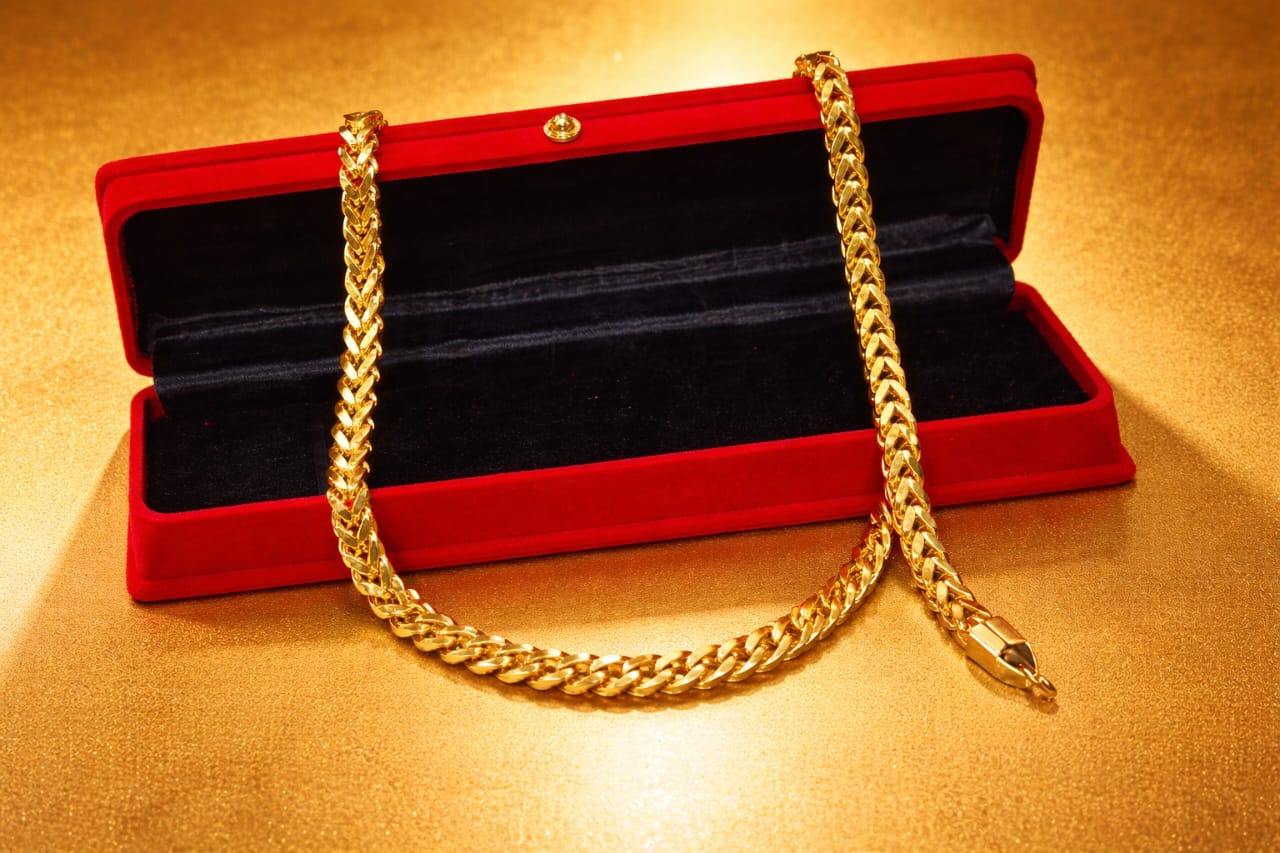 stainless gold artificial chain for mens
