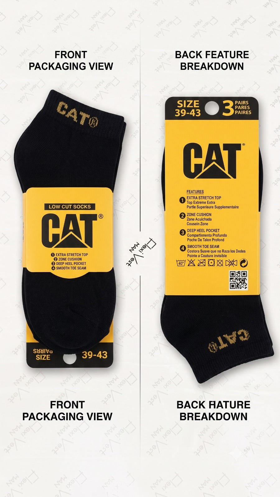 Mens Premium cotton short socks(Pack of 3)