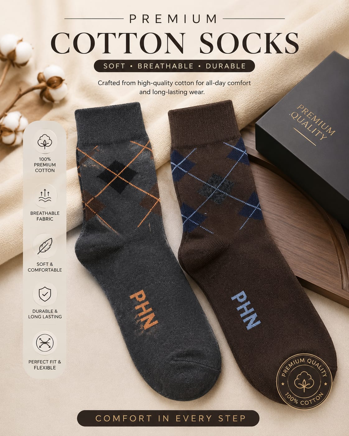 Office And Gathering Wear Premium Lycra Dress Socks