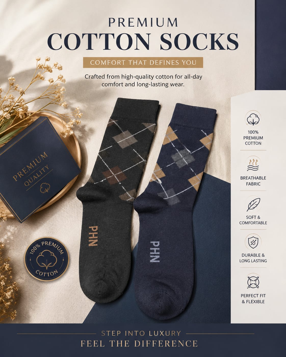Office And Gathering Wear Premium Lycra Dress Socks